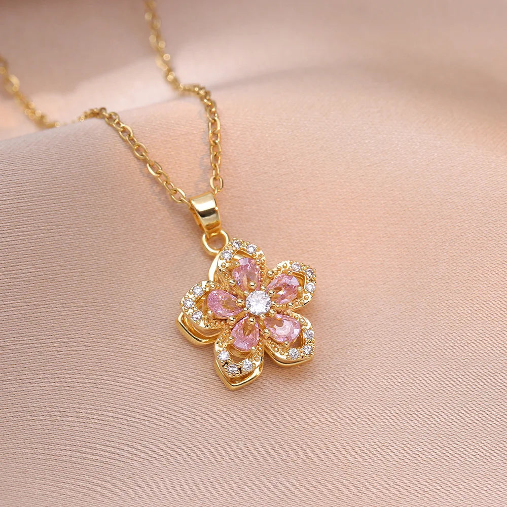 Blooming heart Gold Plated pendant