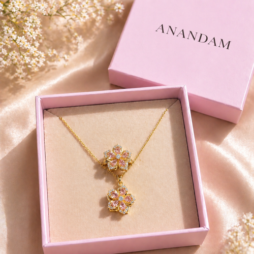 Blooming heart Gold Plated pendant