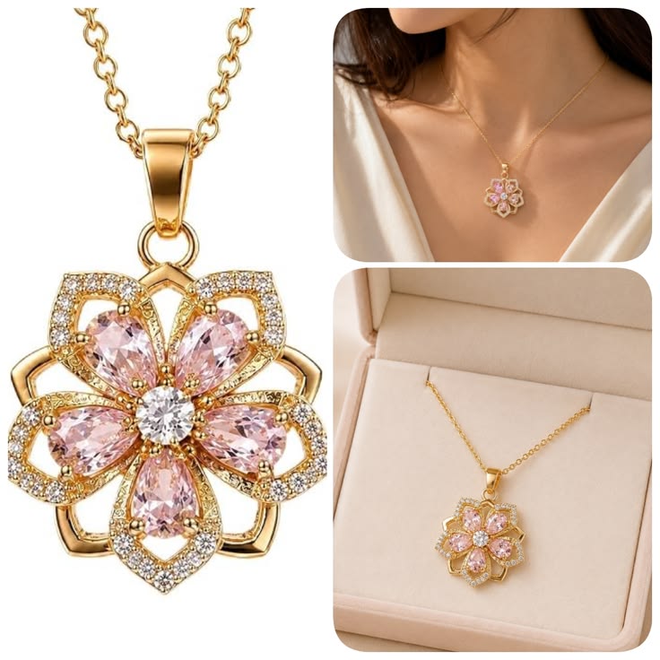 Blooming heart Gold Plated pendant