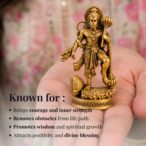 Gold Plated Brass Hanuman Ji Idol 🙏